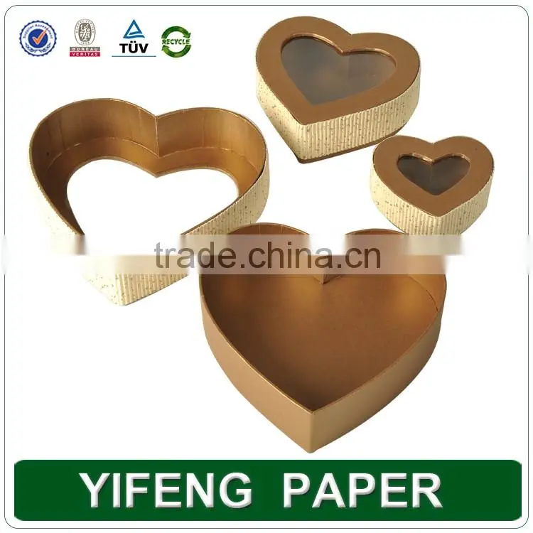 wholesale custom storage distribution kraft paper gift heart shaped packaging chocolate box