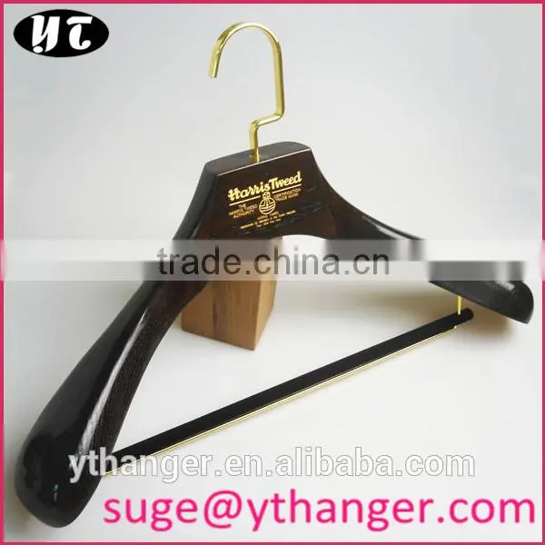 WL6316 luxury clothes hanger shop brand wooden hangers