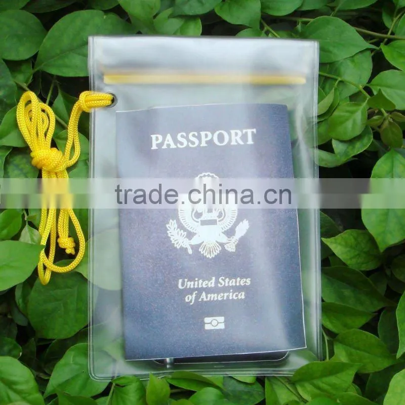 Factory clear Waterproof Case large water resistant dry case to hold wallet smart mobile camera passport