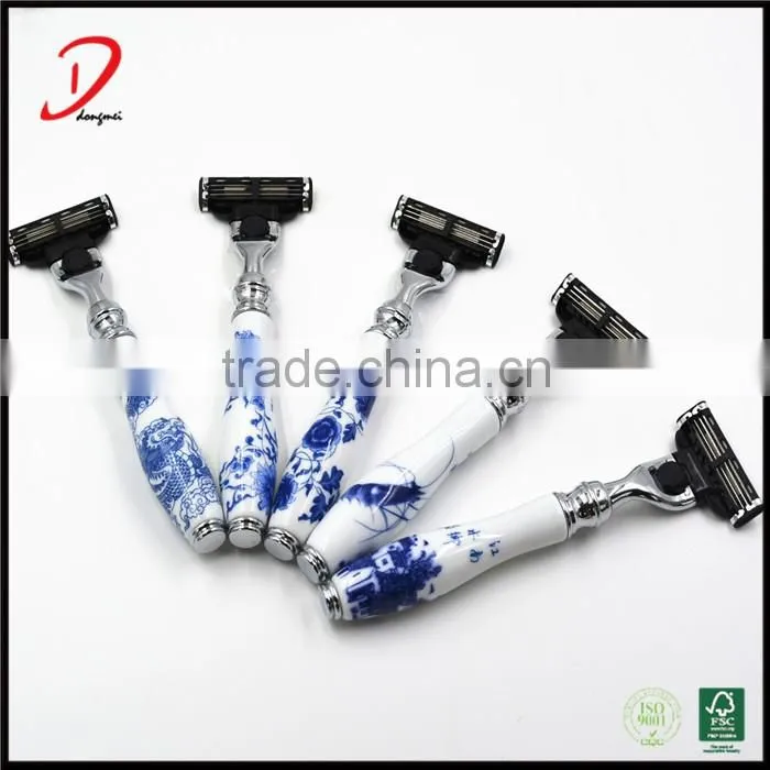 New arrival removable Chinese style mach 3 blades ceramic shaving razors