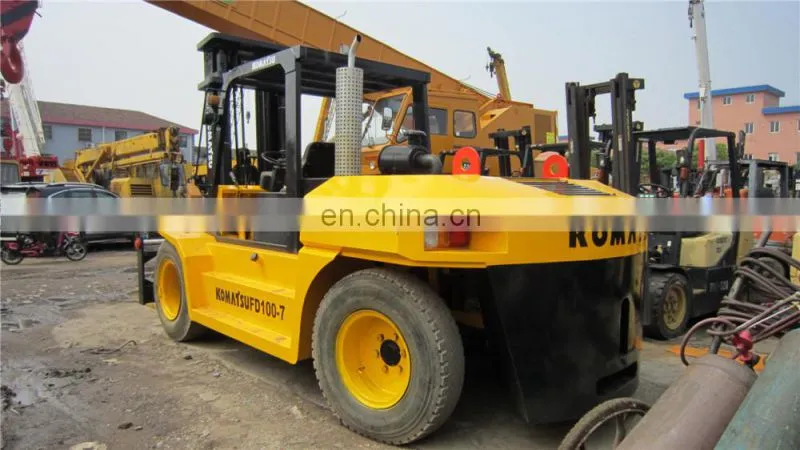 Japan 10ton Komatsu FD100 diesel forklift on sale in Shanghai