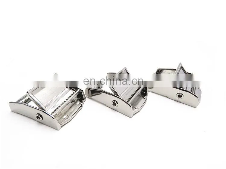 Hot Selling Safty 25mm Duty Metal Black Ratchet Trimming Cam Lock Buckle For Bag