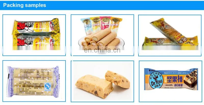 Waffle roll automatic packing puffed bar packaging machine in individual package
