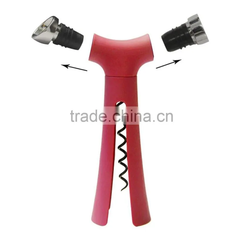 Wholesale 4 IN 1Wine Opener Set Wine Opener/Wine Stopper/Foil Cutter/Cocktail Screw Wine Opener Tool