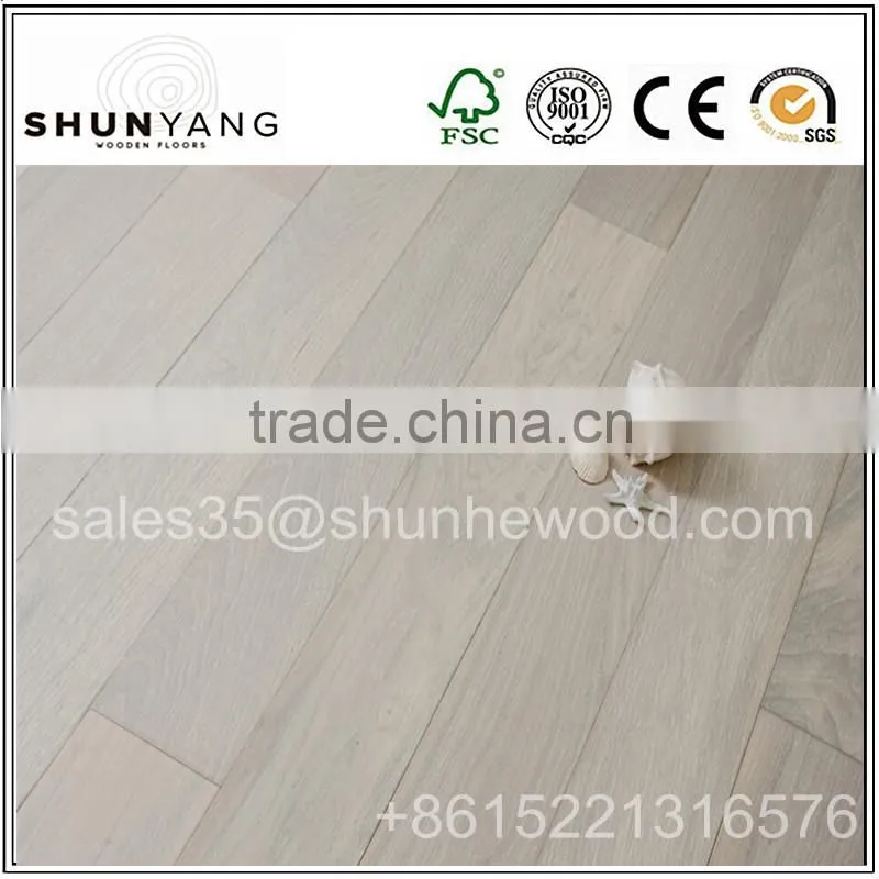 White Wax Oiled Oak engineered wood flooring