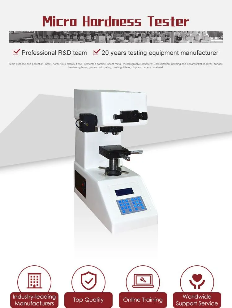 Microhardness HV-1000 Micro Vicker Durometer/Micro Vicker Hardness Tester