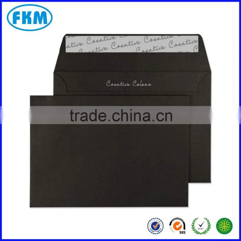 114*162mm 120gsm Wallet Peel and Seal Jet Black envelope