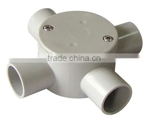 PVC Circ. Junction Box with 4 Way Entries