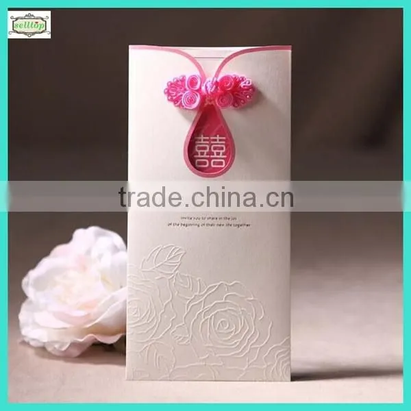 Chinese high quality wedding invitation card 2014