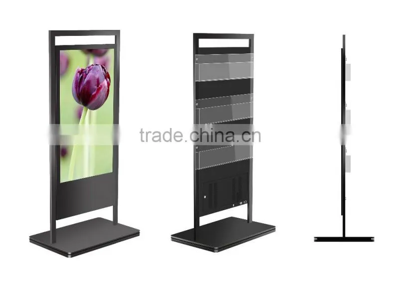 55 INCH usb port update and hanging systemwall mount acrylic lcd advertising player with usb port update and hanging syste