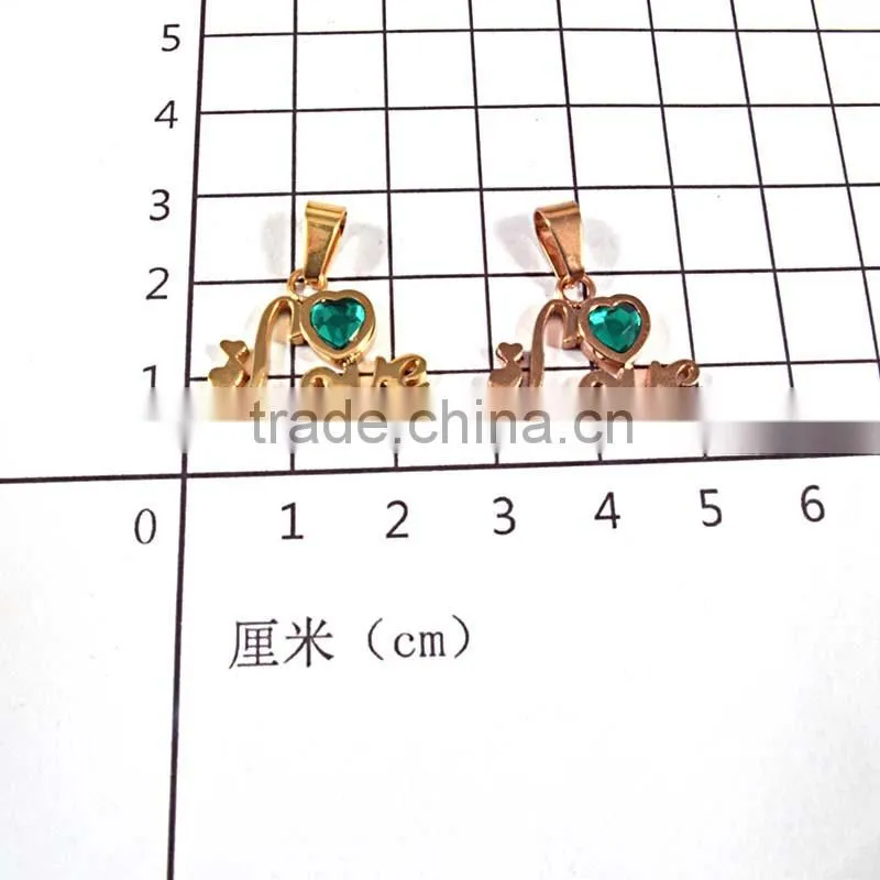 Custom Stainless Steel Pendant Necklace Stone Pendant Models