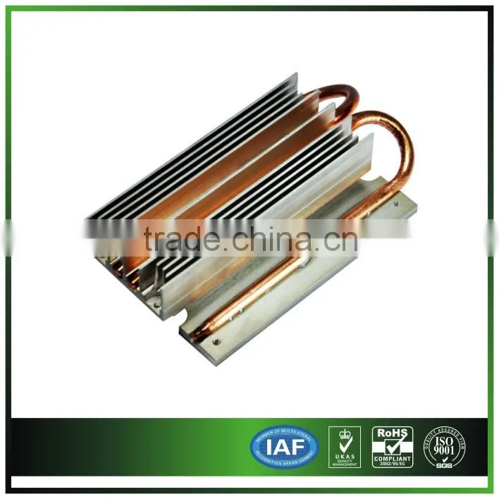 customized copper heat pipe aluminum fin heat sink