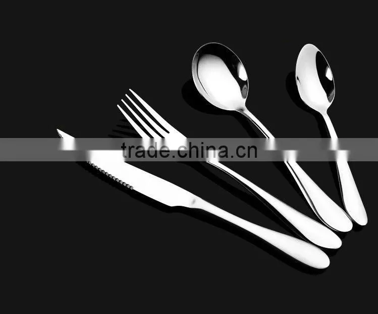 24pcs With Box Stainless Steel Tablewear Knife Fork Spoon Teaspoon Camping Cutlery Set
