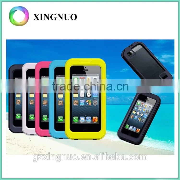 Fashion design clean pc silicone waterproof phone case for iphone 5