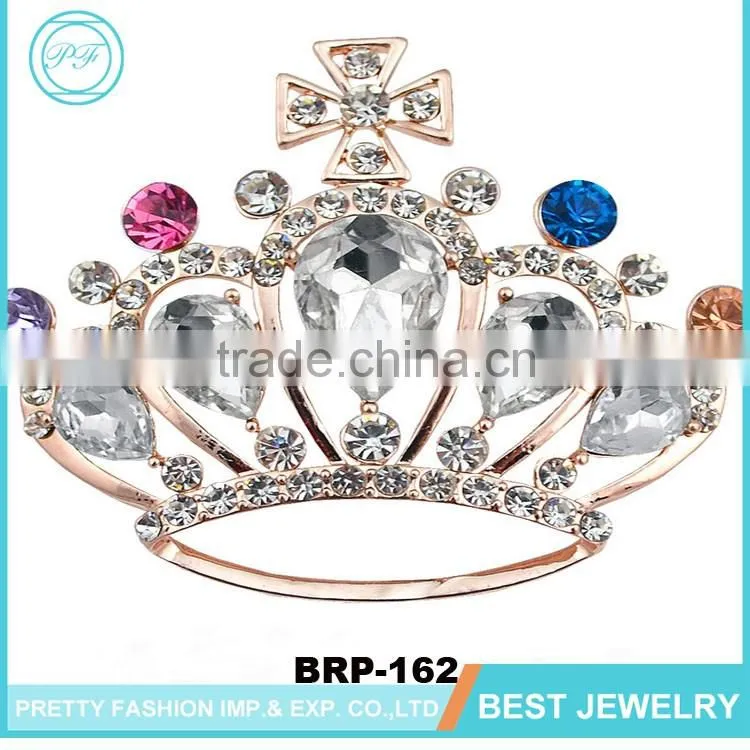 Fashion Rhinestone Cute Crown Brooch