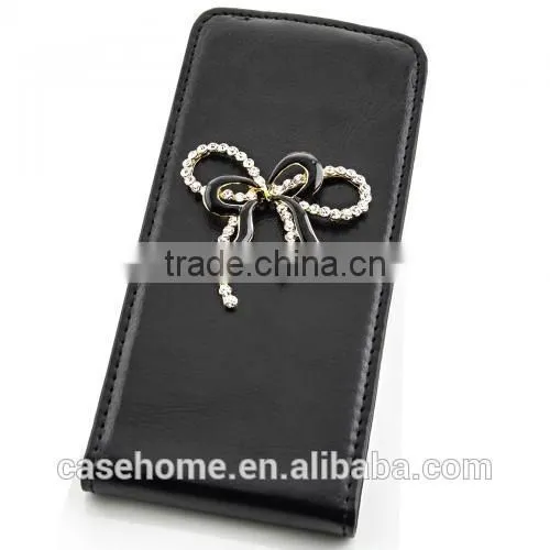 for ZTE Z819 New Luxury Bow Design Flip Wallet Style Case Bling Cover Case