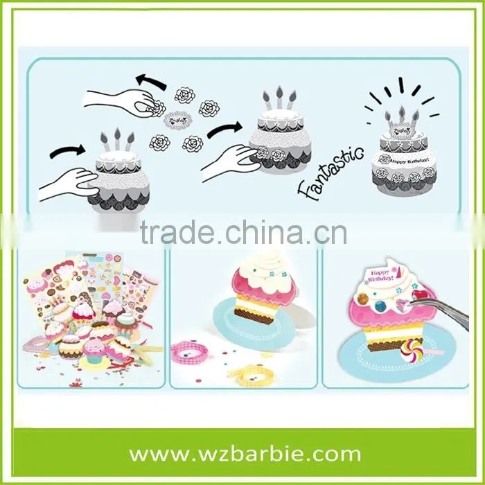 Handmade DIY Birthday Card ACCESSORY Craft Set For Kids
