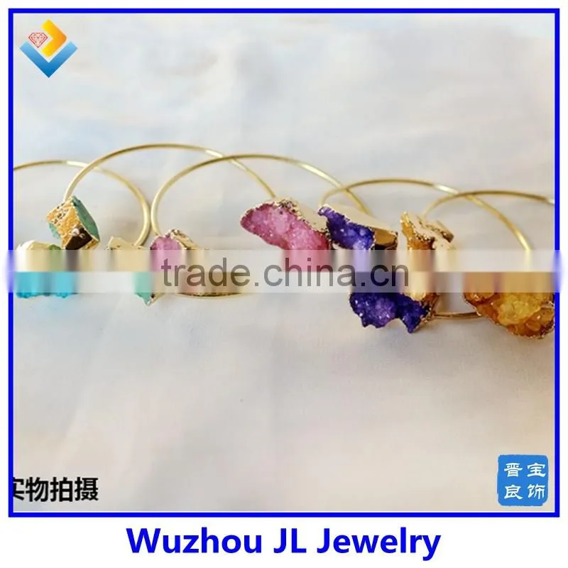 wholesale synthetic turquoise baroque bangle alloy baroque bracelet