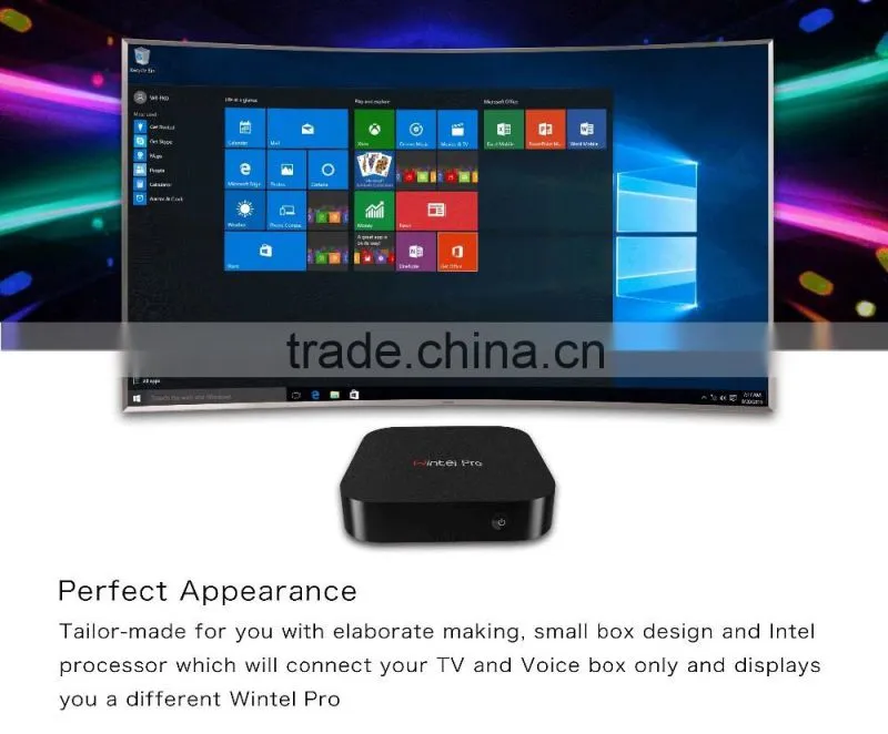 Vensmile 2016 wholesale W8 Pro Z8300 Wintel box mini pc