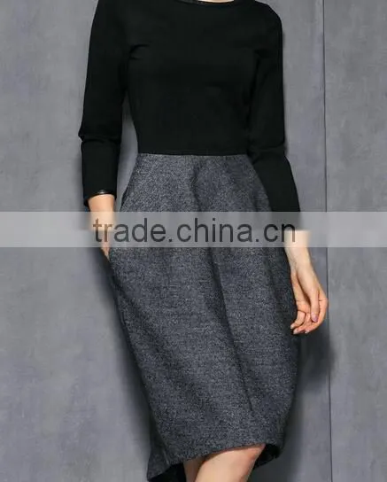 Long sleeve ladies winter ladies official dress fashion