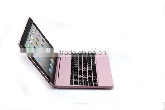 Clamshell wireless Bluetooth keyboard case for iPad234 with 4000mah battery,rechargable folio calmshell Bluetooth keyboard