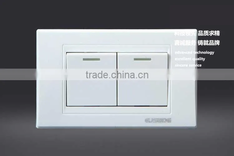 YB-118 two gang one way/two way wall switch