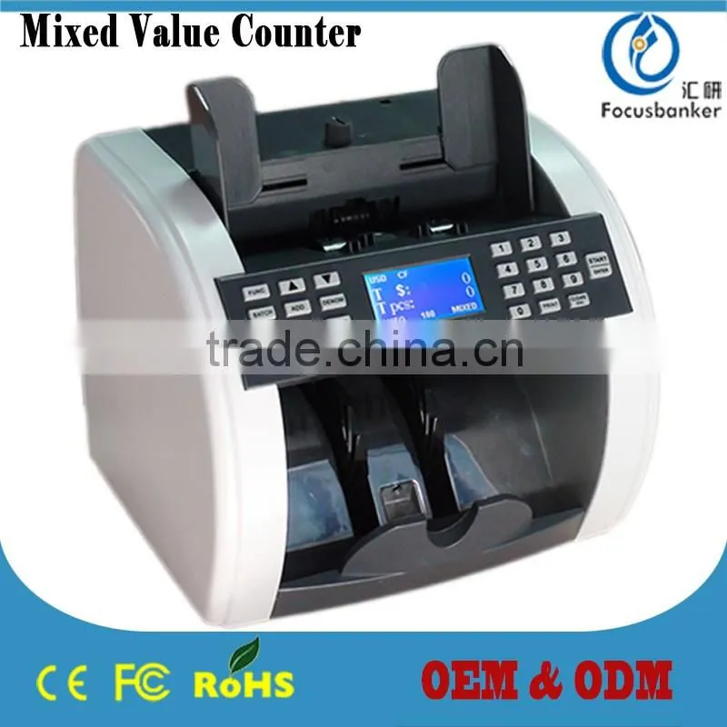Currency Counter/Money Counter/Bill Counter with UV,MG/MT,IR Fake Notes Detection for Euro(EUR) & Romanian Leu (ROL)