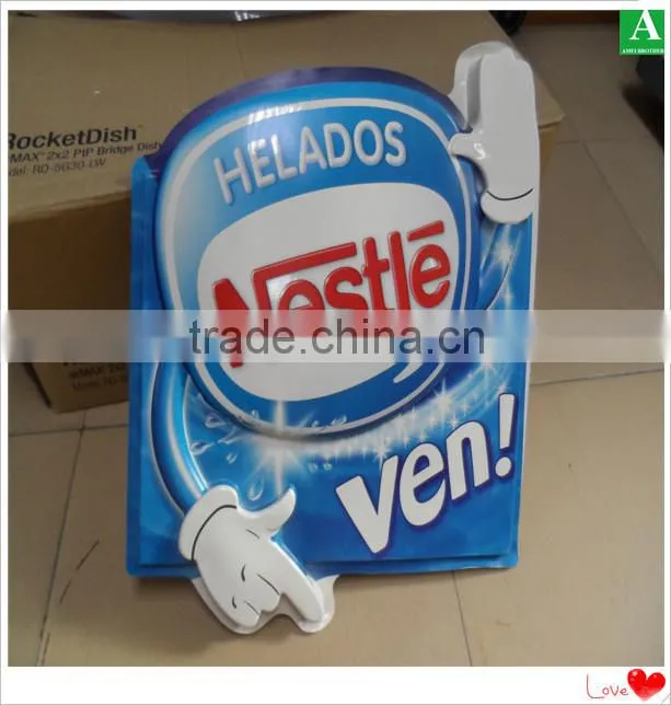 Hard clear PC PMMA advertising plastic thick shell