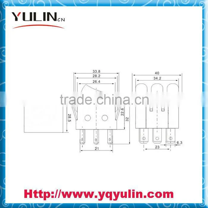 2013 Newest Style PA66 ON OFF 9Pin KCD3 5A Rocker Switch T120