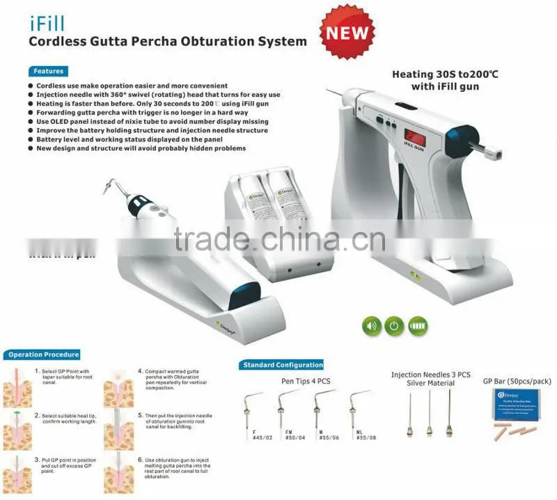Denjoy Newest Cordless Gutta Percha Obturation System