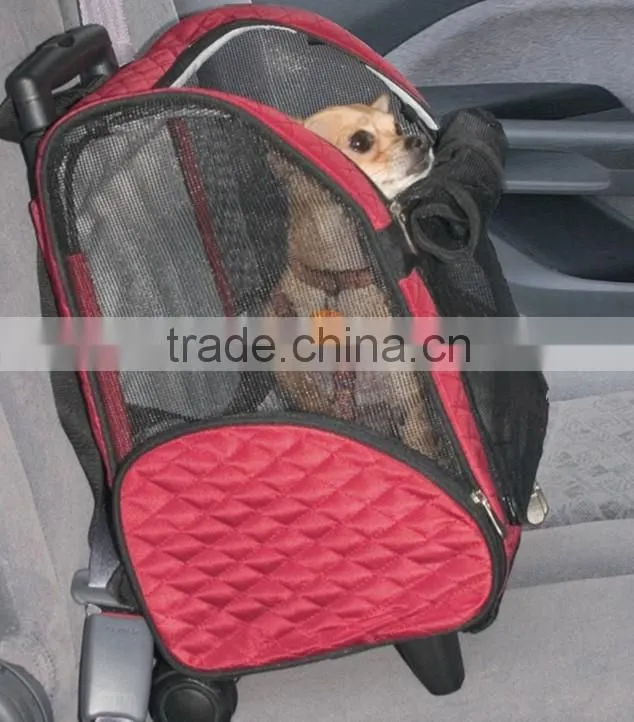 Wheel around travel pet carrier