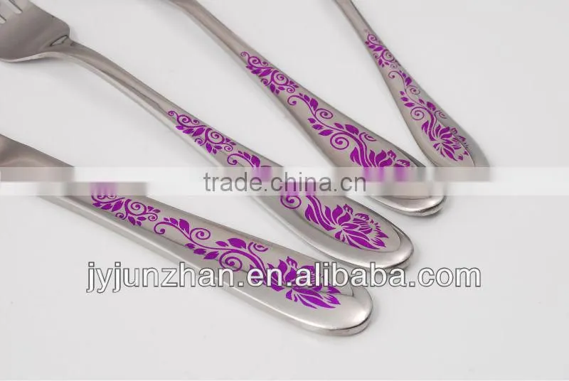New flatware metal blue color of stainless steel made by Junzhan factory directly and sell in factory price