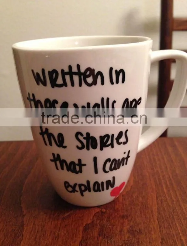 Manufacturer wholesale Horn Shape Color Changing Mug Porcelain mug