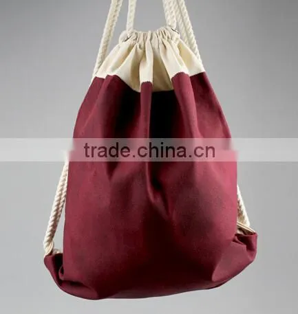 Stylish Cotton Canvas Drawstring Laundry Washing Bag
