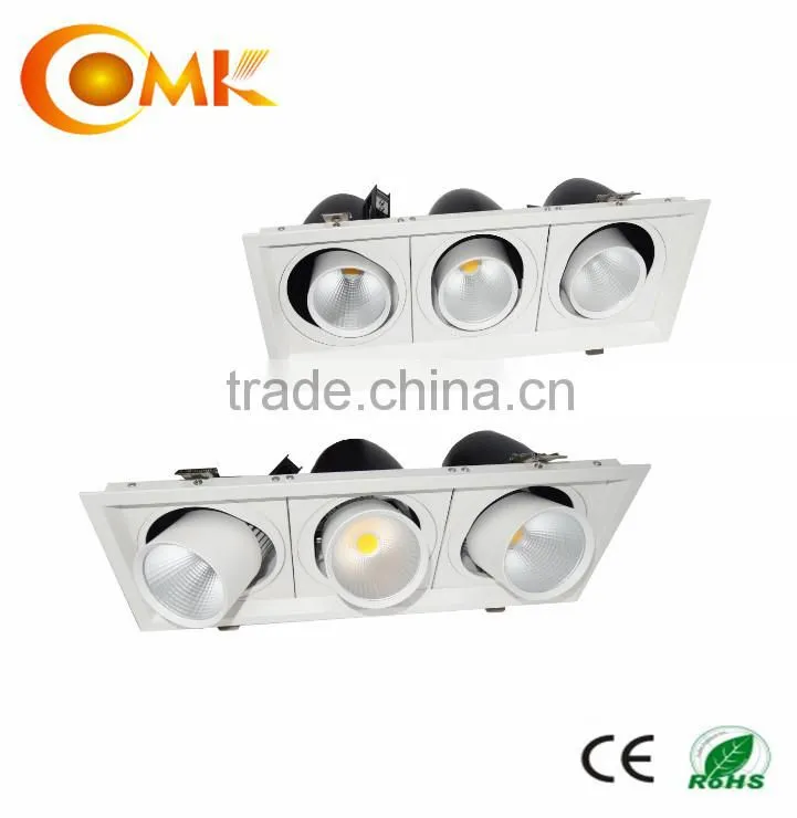 High power multiple heads raising and falling LED downlight OEM