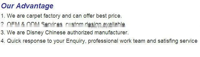 Multifunctional polyester loop pile printed logo mat