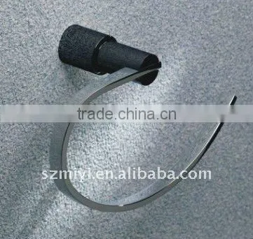 Bathroom brass towel ring