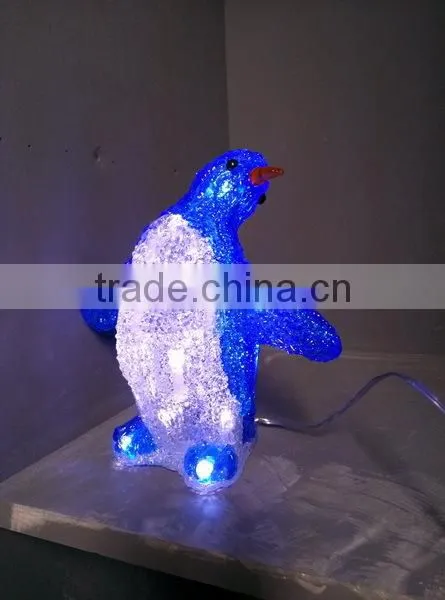 3D acrylic penguin motif LED christmas light