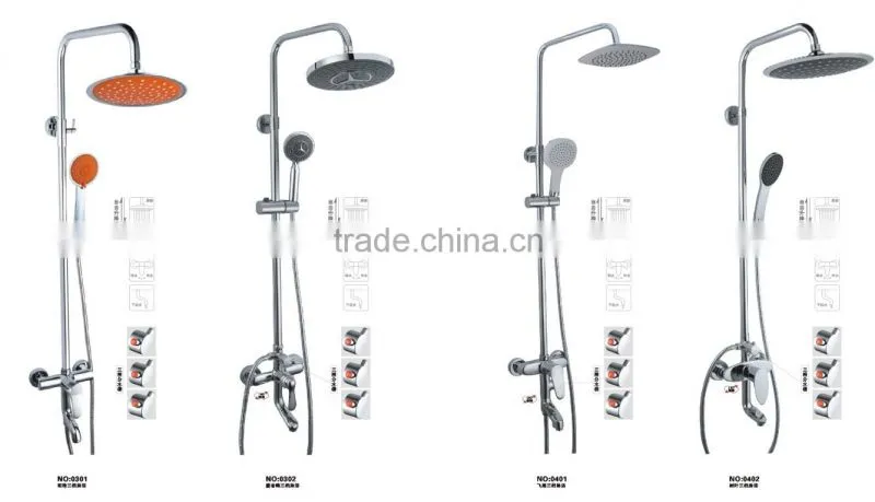 Led shower heads set shower mixer waterfall shower shampoing corner bath shower sets cixi ningbo bath shower sets