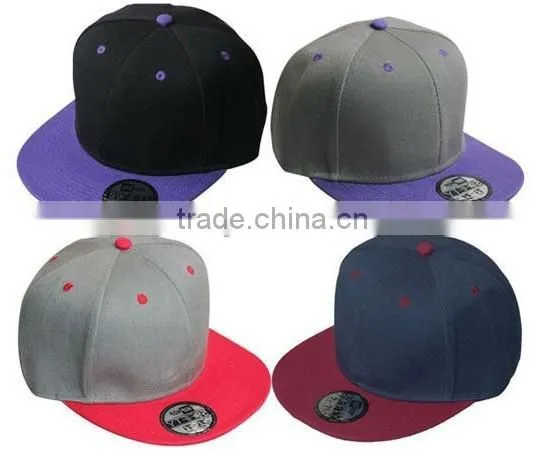 Custom blank plain snapback hats wholesale/snapback hat