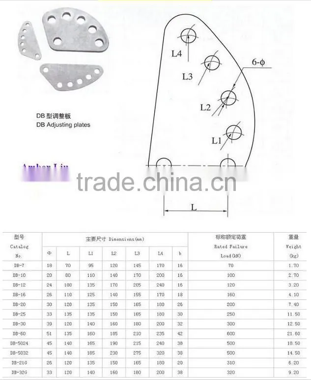 4 DB type Line Fittings Yoke Plate
