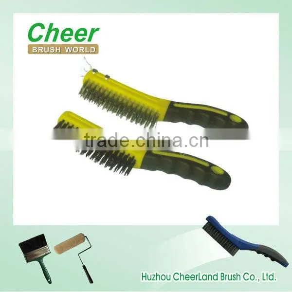Wire Brush with black wire,plastic handle.