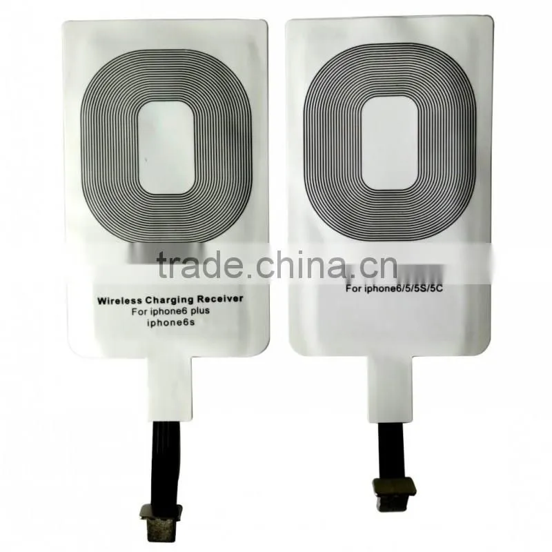 Wireless charger receiver for iphone 6 6s plus qi standard quick wireless phone charger receiver hot selling
