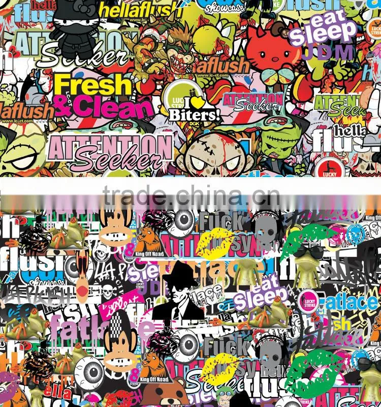 HD-010 Bubble Free Car Sticker Bomb Film Type And Body Stickers Use Car Wrapping Film