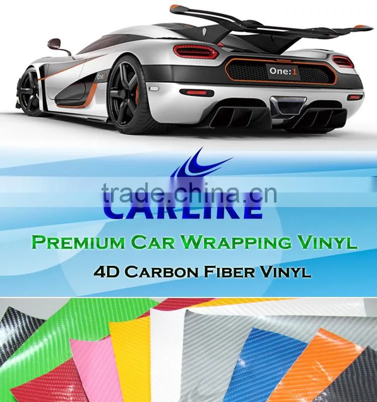 CARLIKE Multicolor 4D Glossy Carbon Fiber Wrap Vinyl Film For Car