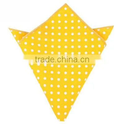 Polka dot print cotton pocket square