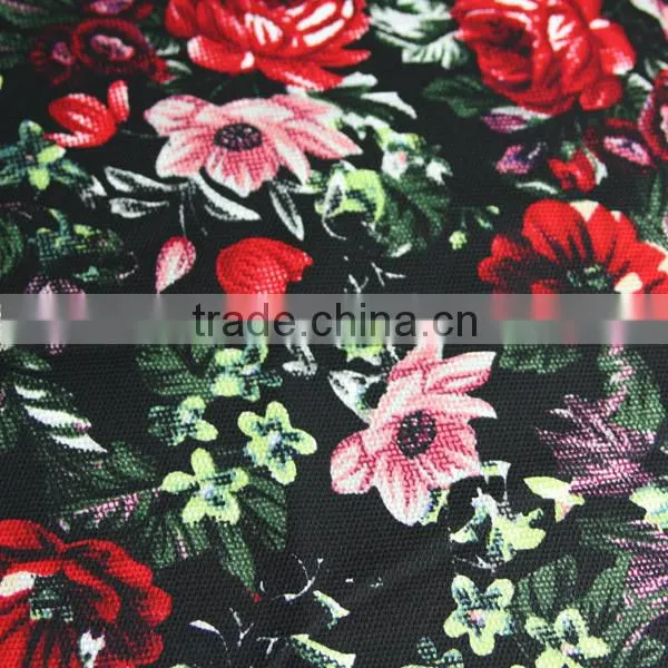 2015 new jacquard style 100% pinrted polyester fabric
