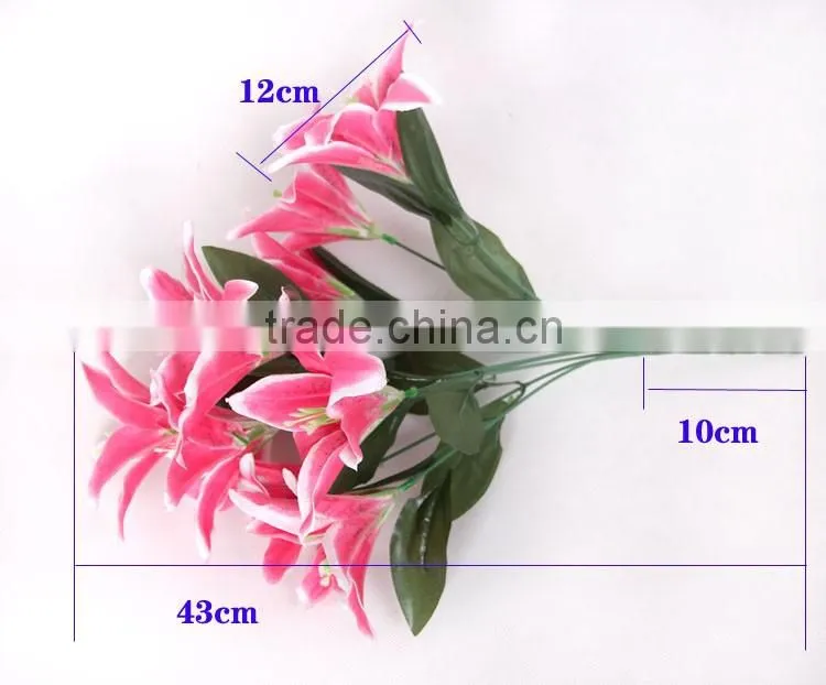 Supply high quality oriental white 10 heads lily