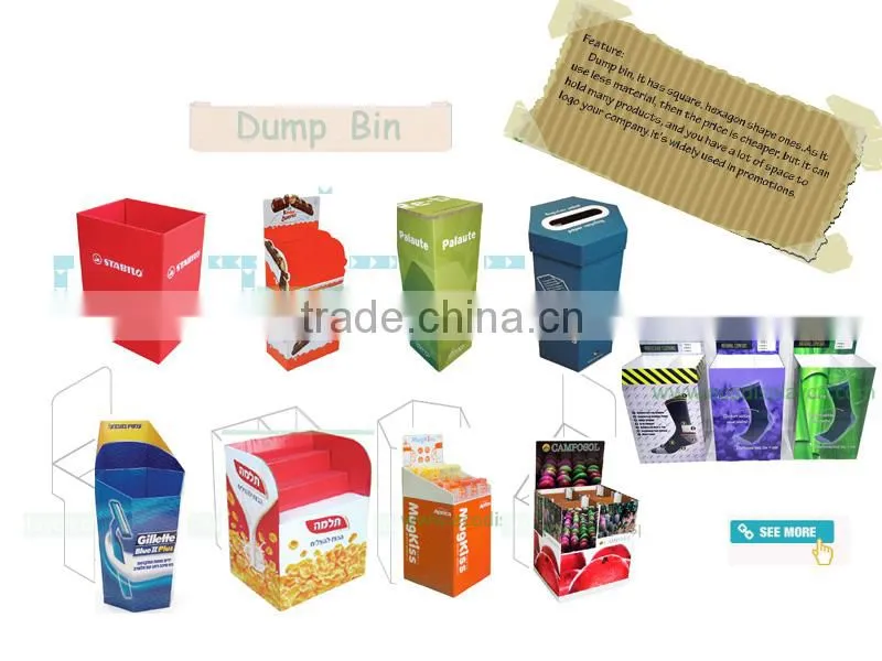 Paper Material Cardboard Floor Display Standee, POS Display Standee