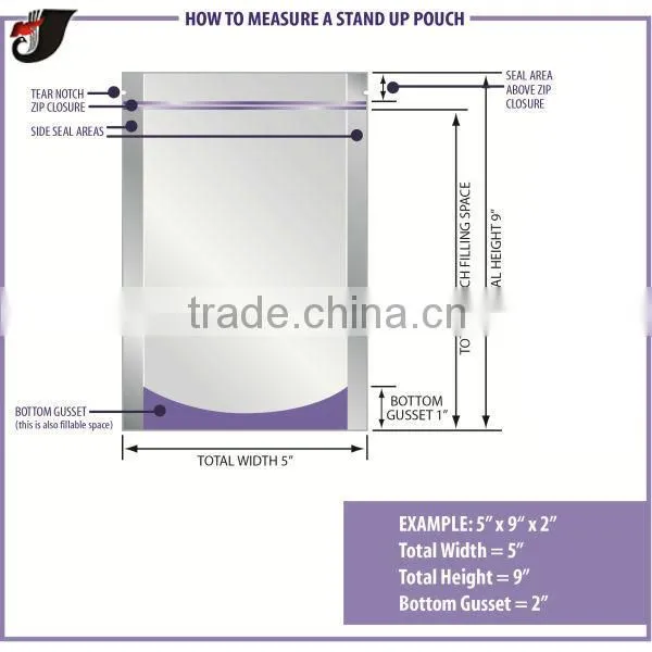 Stand up tea packaging bag
